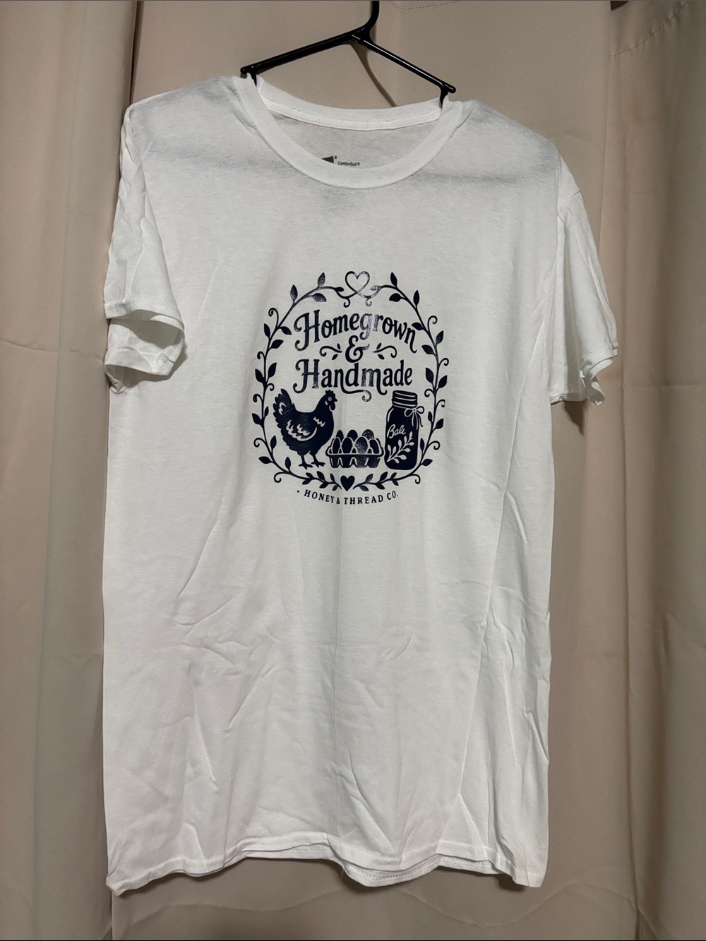 Men's White 'Homegrown & Handmade' Graphic Short Sleeve Tee